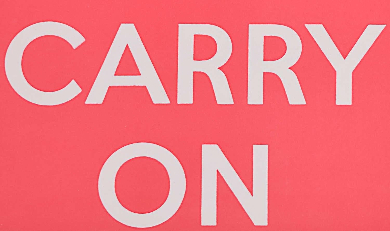 1939 Original Keep Calm and Carry On Poster (small size) Second World War Two - Modern Print by Ernest Wallcousins