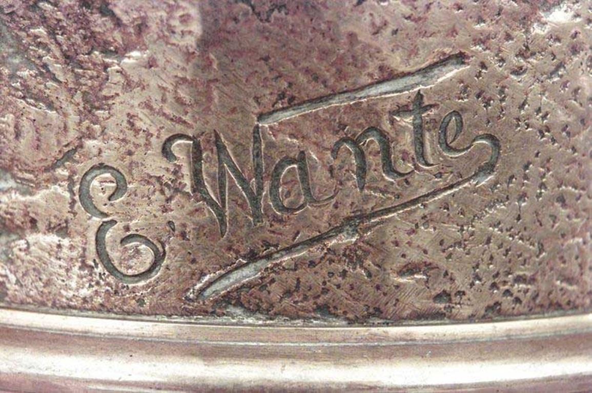 Ernest Wante Bronze Pierot and a Duck in vendita 4