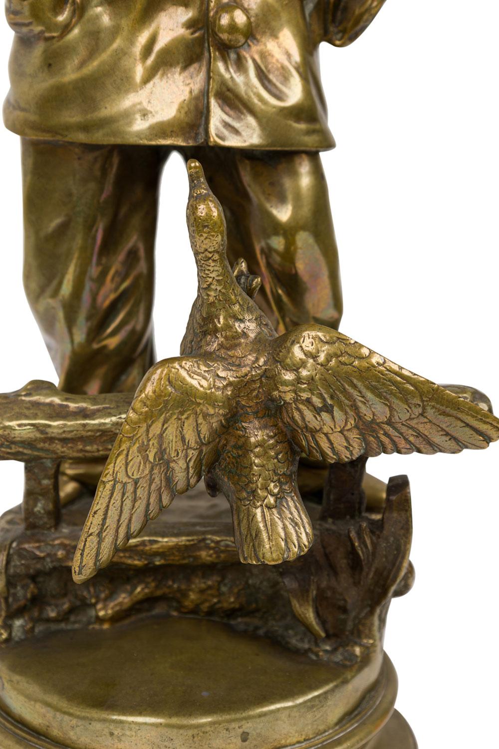 Bronzo Ernest Wante Bronze Pierot and a Duck in vendita