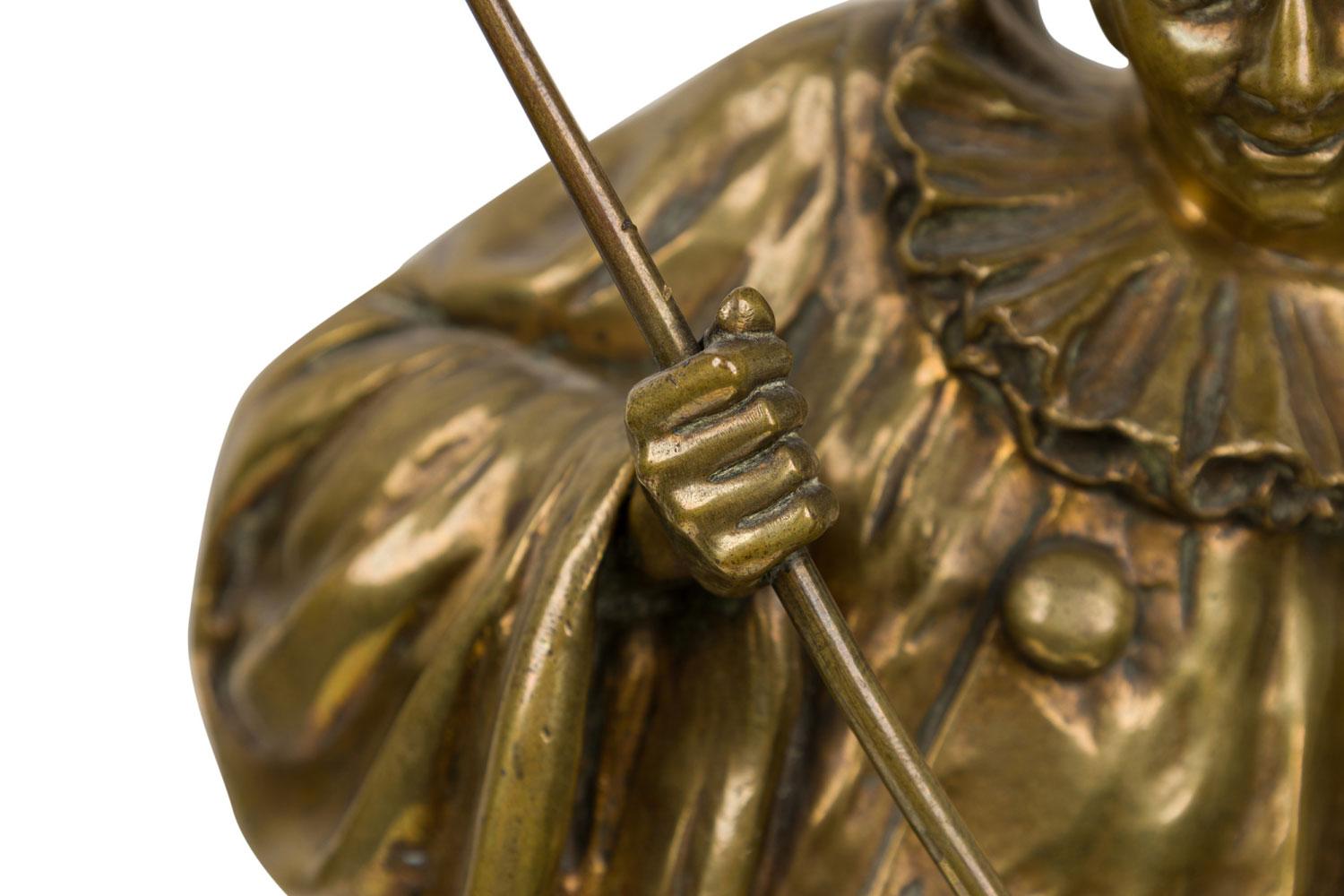 Ernest Wante Bronze Pierot and a Duck in vendita 1