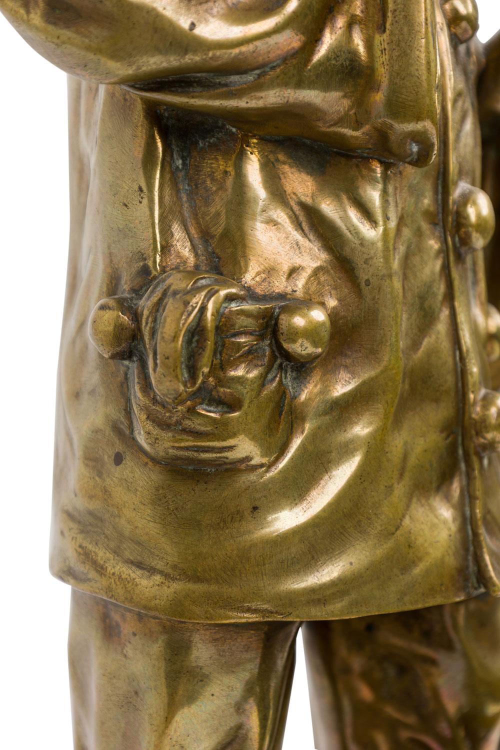 Ernest Wante Bronze Pierot and a Duck in vendita 2