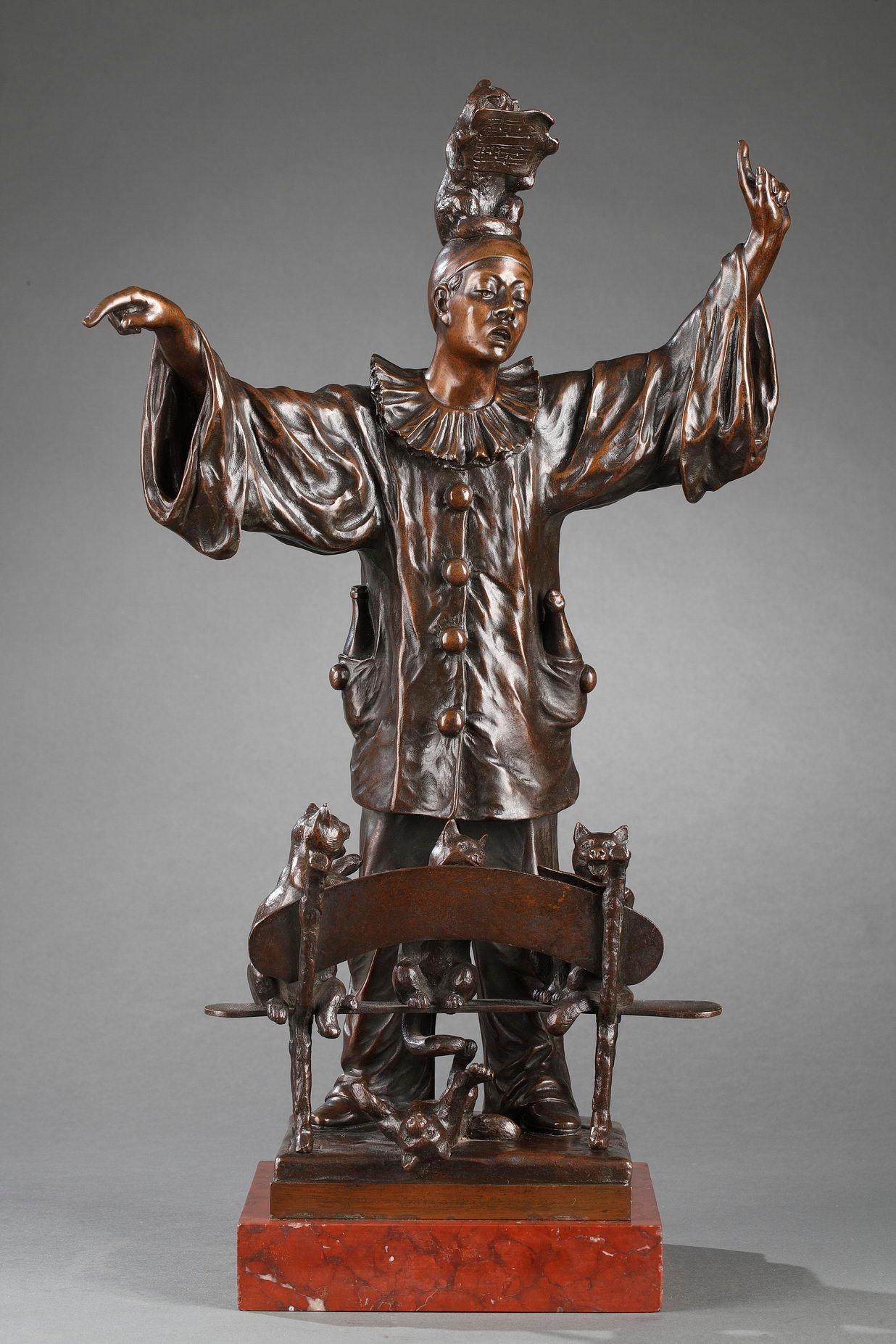 Ernest Wante Figurative Sculpture - The vocal lesson