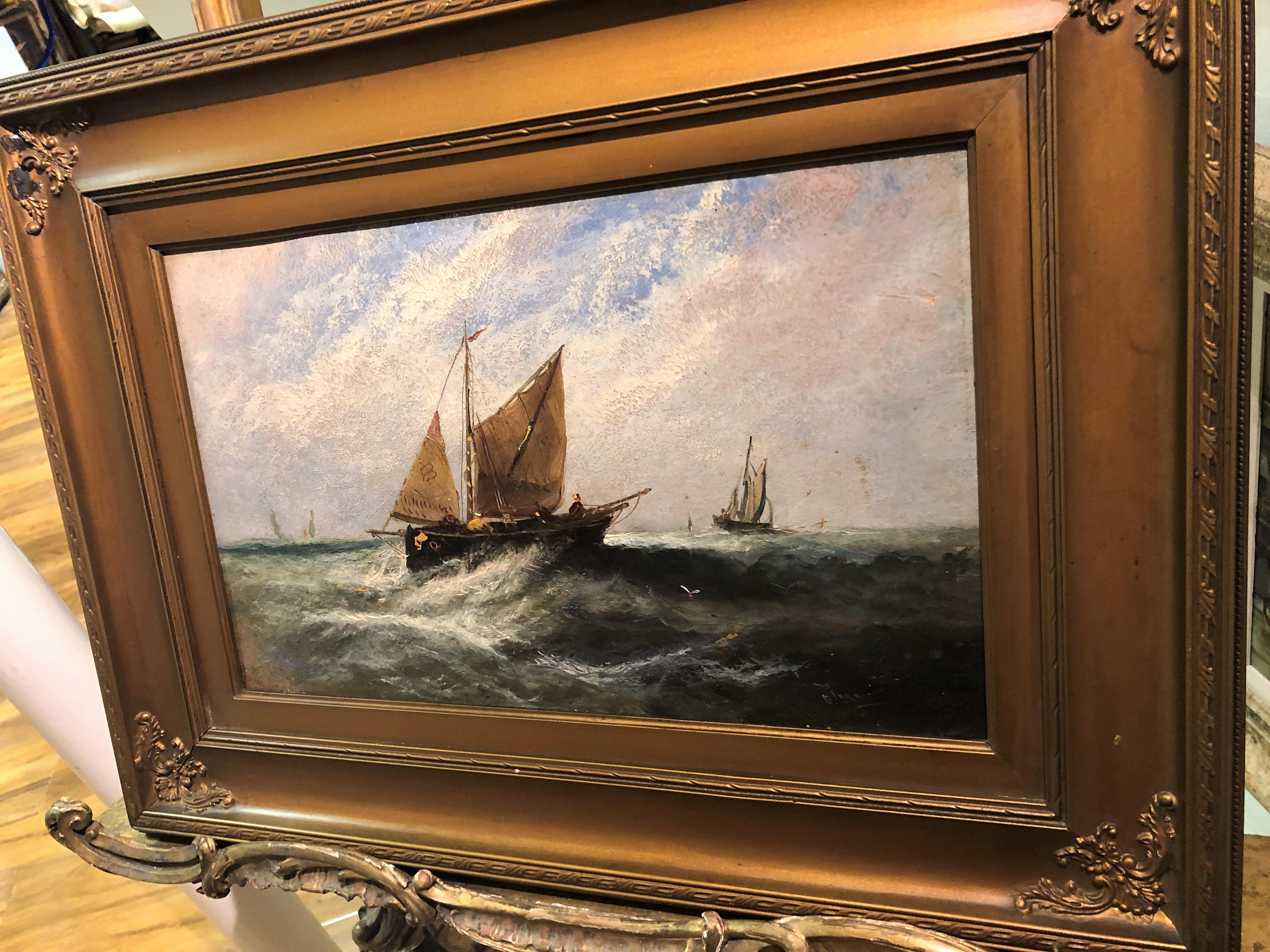 OIL PAINTING SIGNED OLD FINE BOAT/ SHIP PAINTER 19th Century BRITISH SCHOOL

Fine Original Antique 19th Century British OLD MASTER

OIL PAINTING

GOLD GILT FRAME

New Collection

NEW COLLECTION Of RARE PIECES OF ENGLISH HISTORY
 
By Erest Lara
