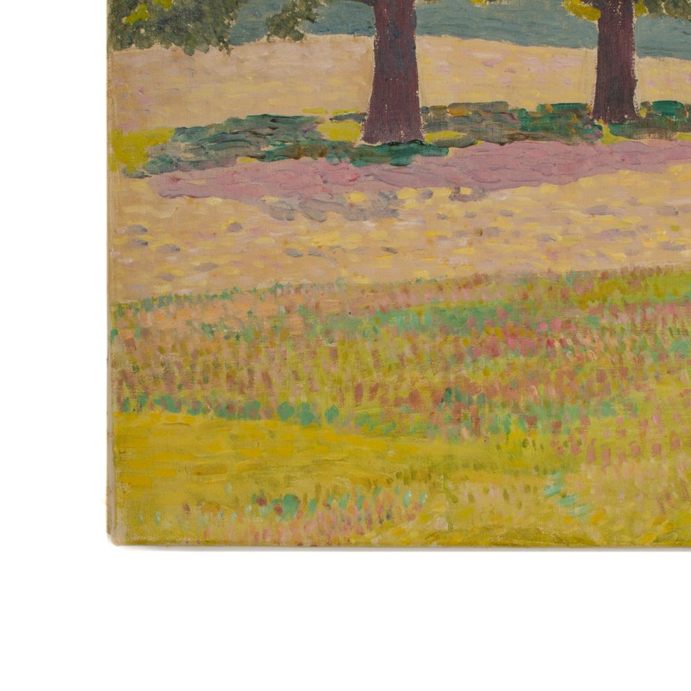 20ième siècle Ernest Yarrow-Jones « Britannique », peinture « Les Foins » en vente