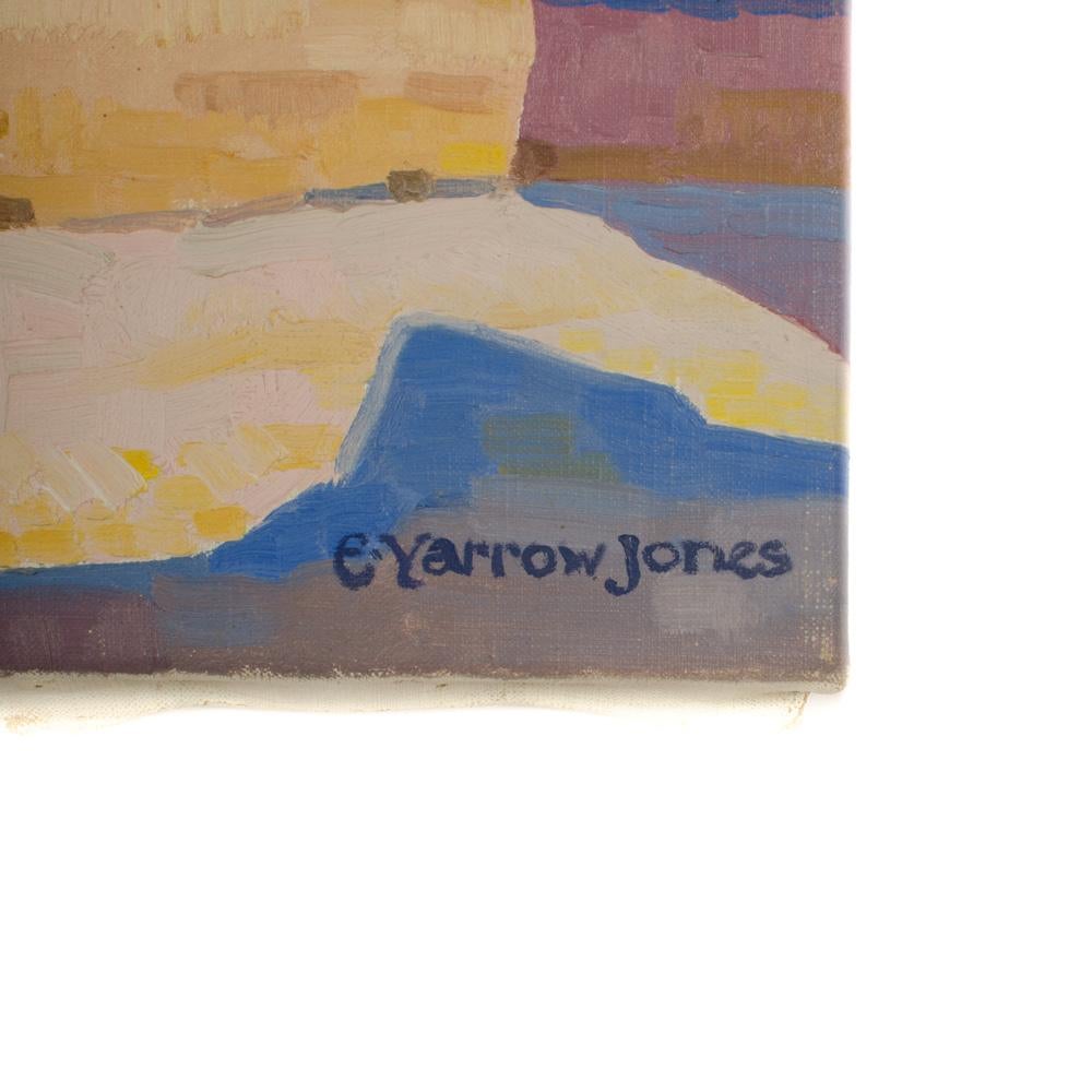 Anglais Ernest Yarrow-Jones « Britannique », peinture « Yellow Town » en vente