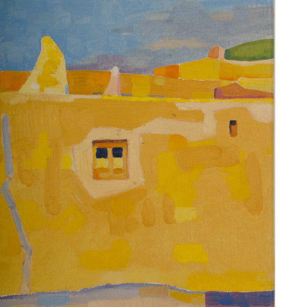 Toile Ernest Yarrow-Jones « Britannique », peinture « Yellow Town » en vente