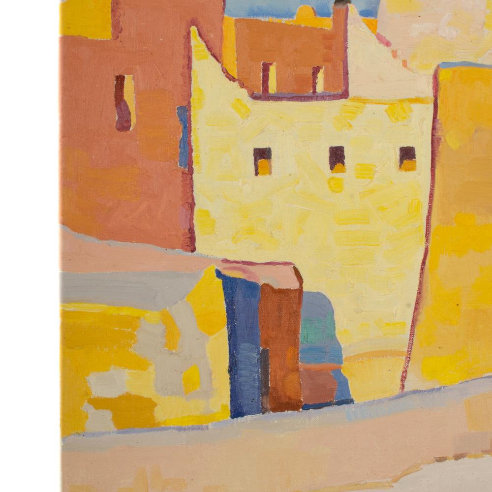 Ernest Yarrow-Jones « Britannique », peinture « Yellow Town » en vente 1