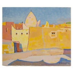 Ernest Yarrow-Jones 'British', "Yellow Town" Painting