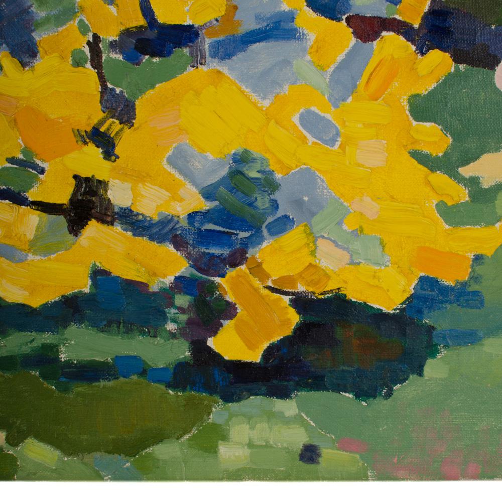 20ième siècle Ernest Yarrow-Jones « Britannique », « Yellow Bush », peinture à l'huile en vente