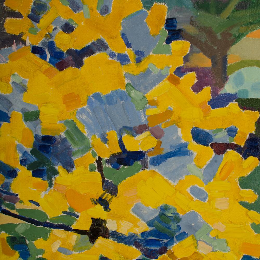 Ernest Yarrow-Jones « Britannique », « Yellow Bush », peinture à l'huile en vente 2