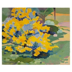 Ernest Yarrow-Jones « Britannique », « Yellow Bush », peinture à l'huile