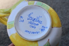 Ernestine Italian Ceramic Jug in Majolica 1960 with Lemon