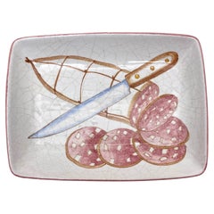 Retro Ernestine of Salerno, Italian Majolica Serving Platter