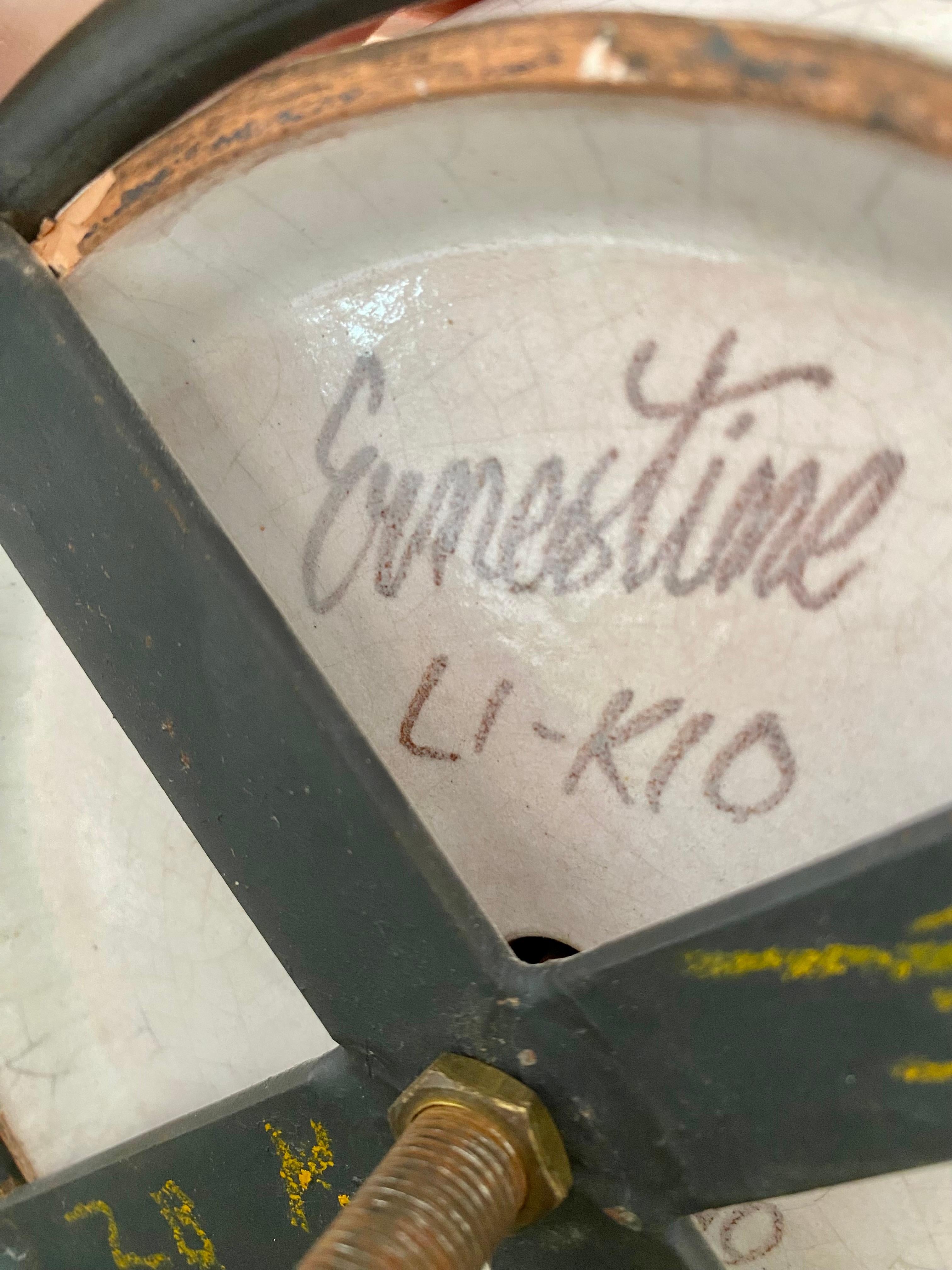 Ernestine Signed Lamp on Iron Base en vente 8