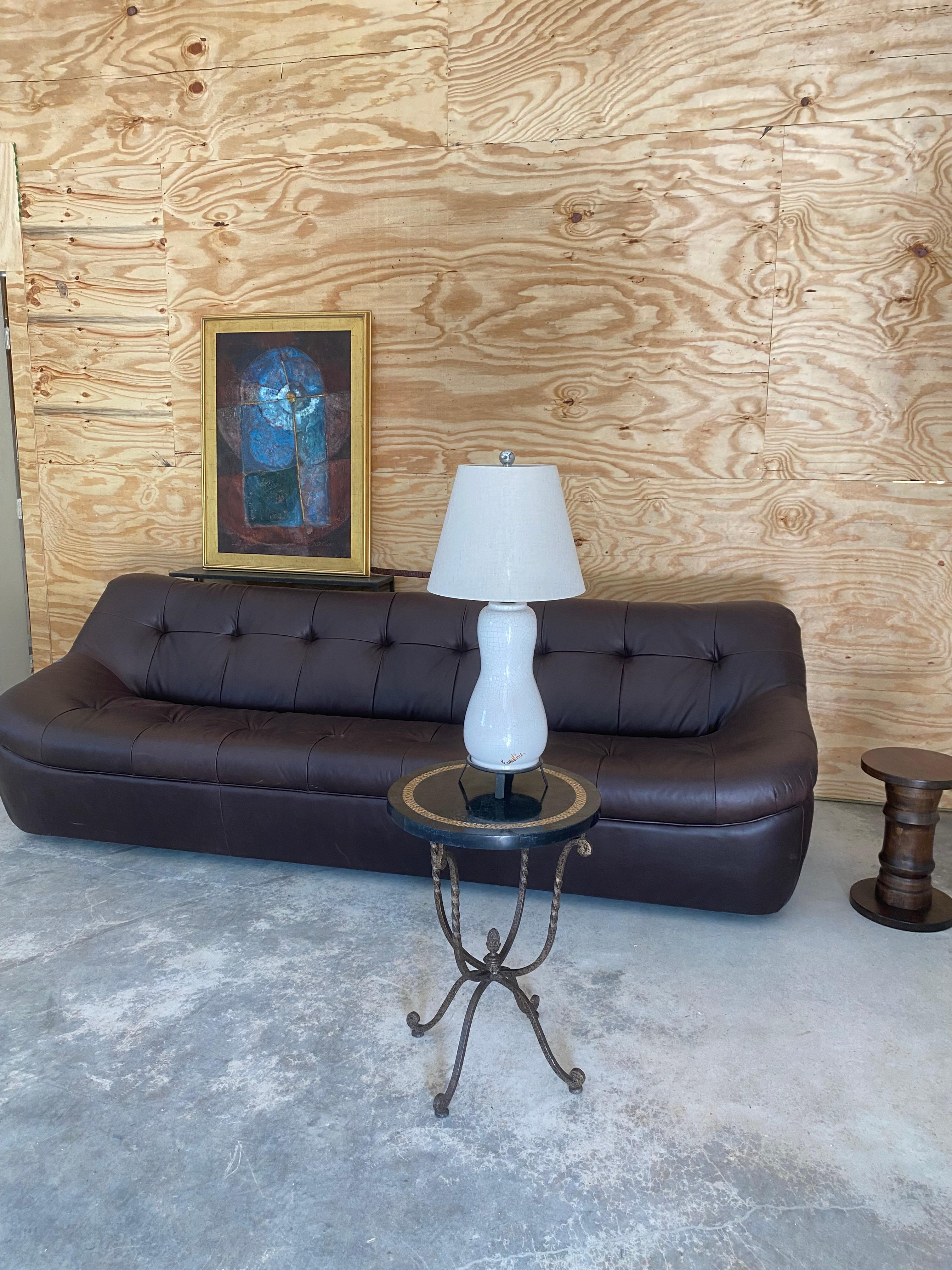 italien Ernestine Signed Lamp on Iron Base en vente