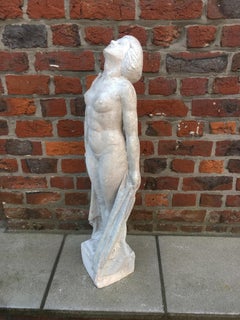 Ernestine Sirine-Real, Large Art Deco Statue in Plaster, circa 1925