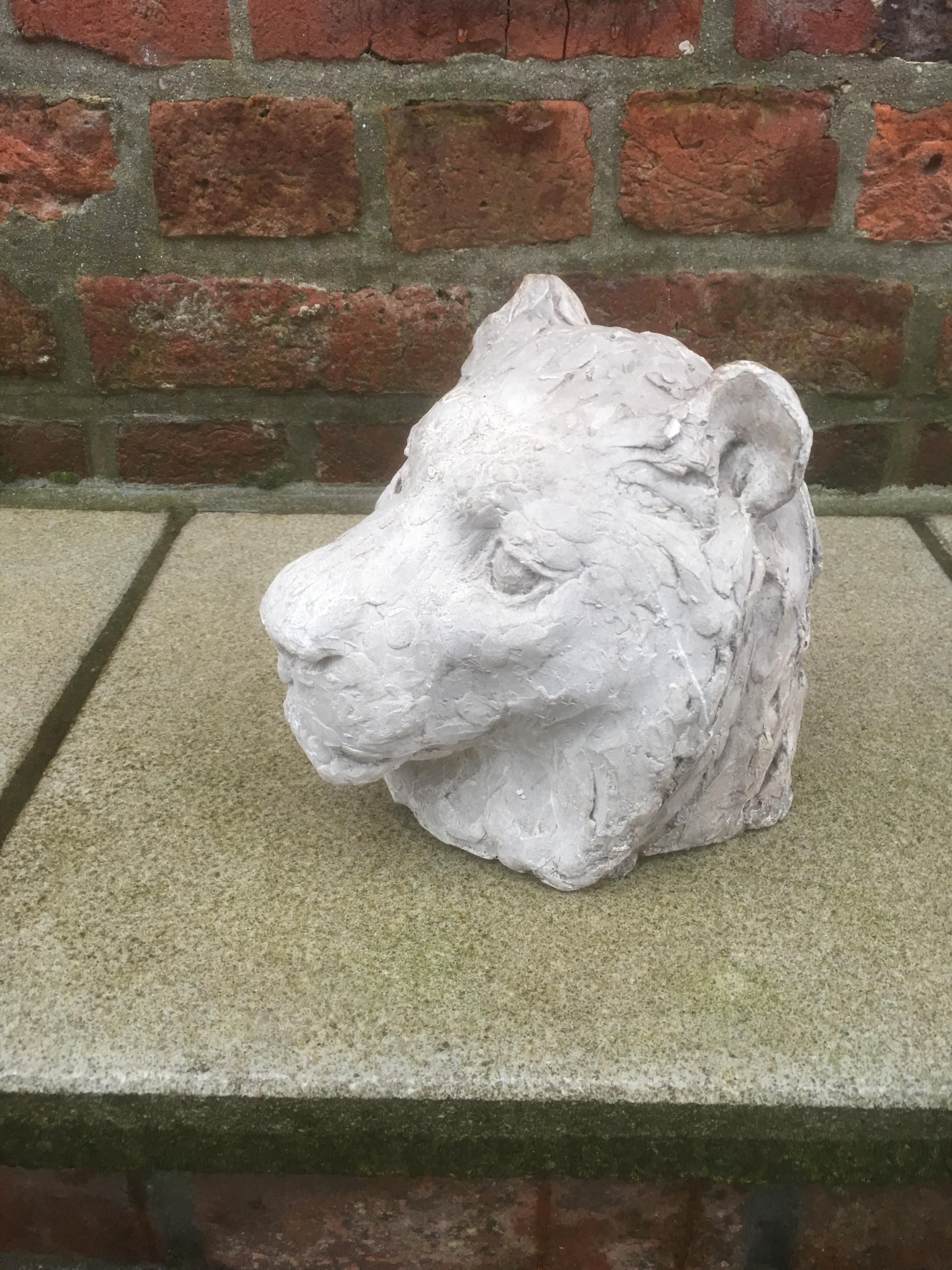 lioness head sculpture