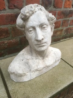 Ernestine Sirine-Real "Romantique Art Deco" Bust of a Man", Plaster