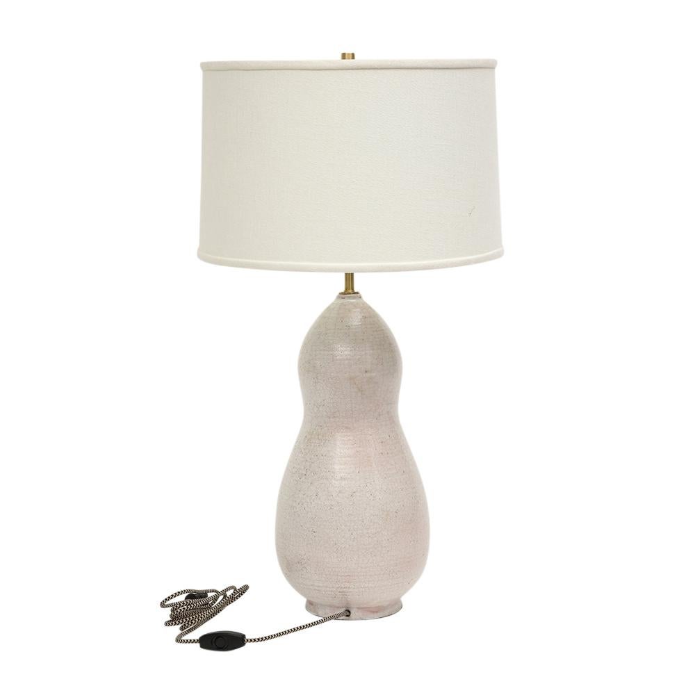 Mid-20th Century Ernestine Table Lamp, Ceramic, White, Signed