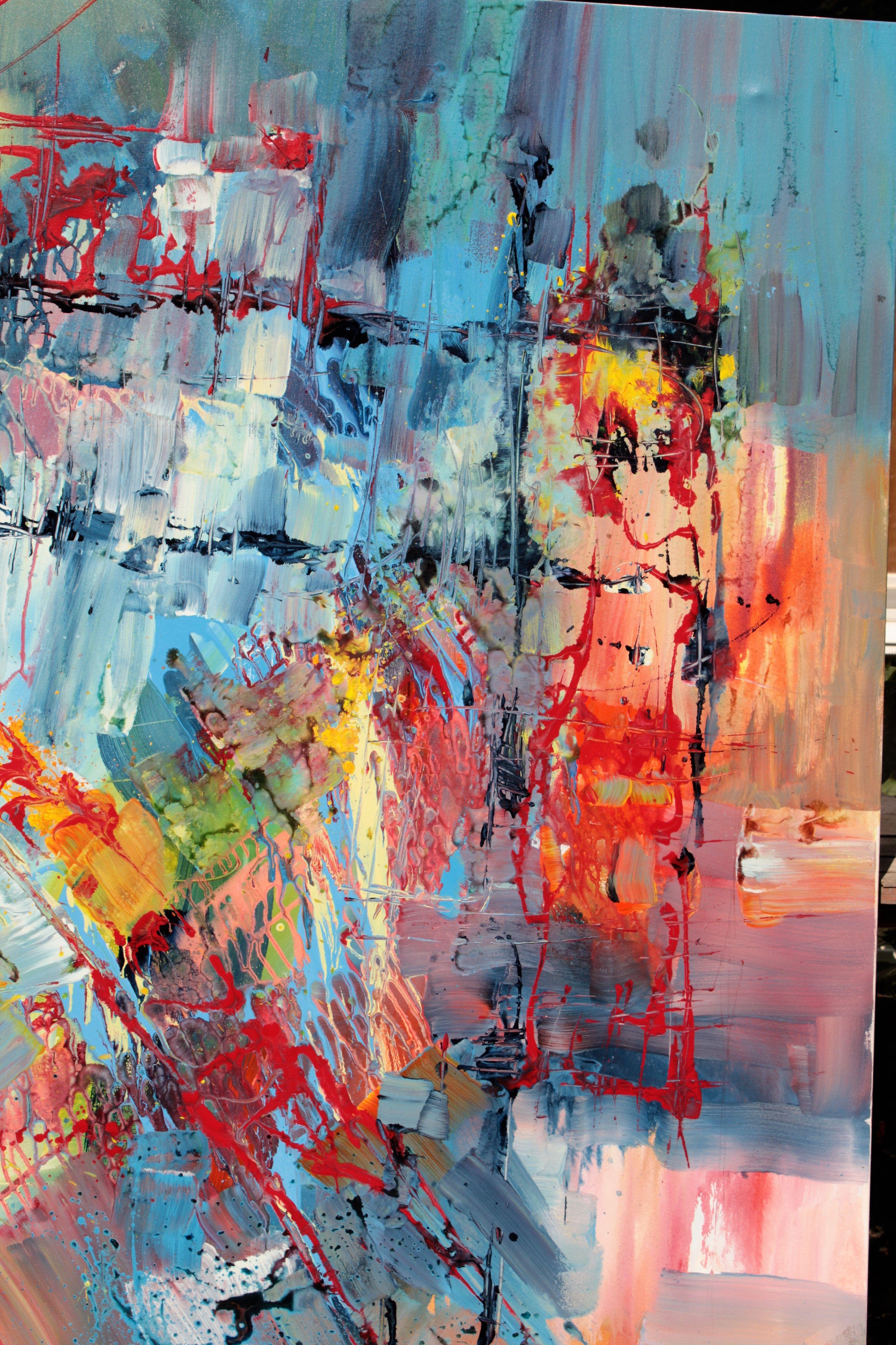 J. Haydn, Las últimas palabras, Sonata IV, Pintura, Acrílico sobre lienzo - Painting Expresionismo abstracto de Ernestine Tahedl