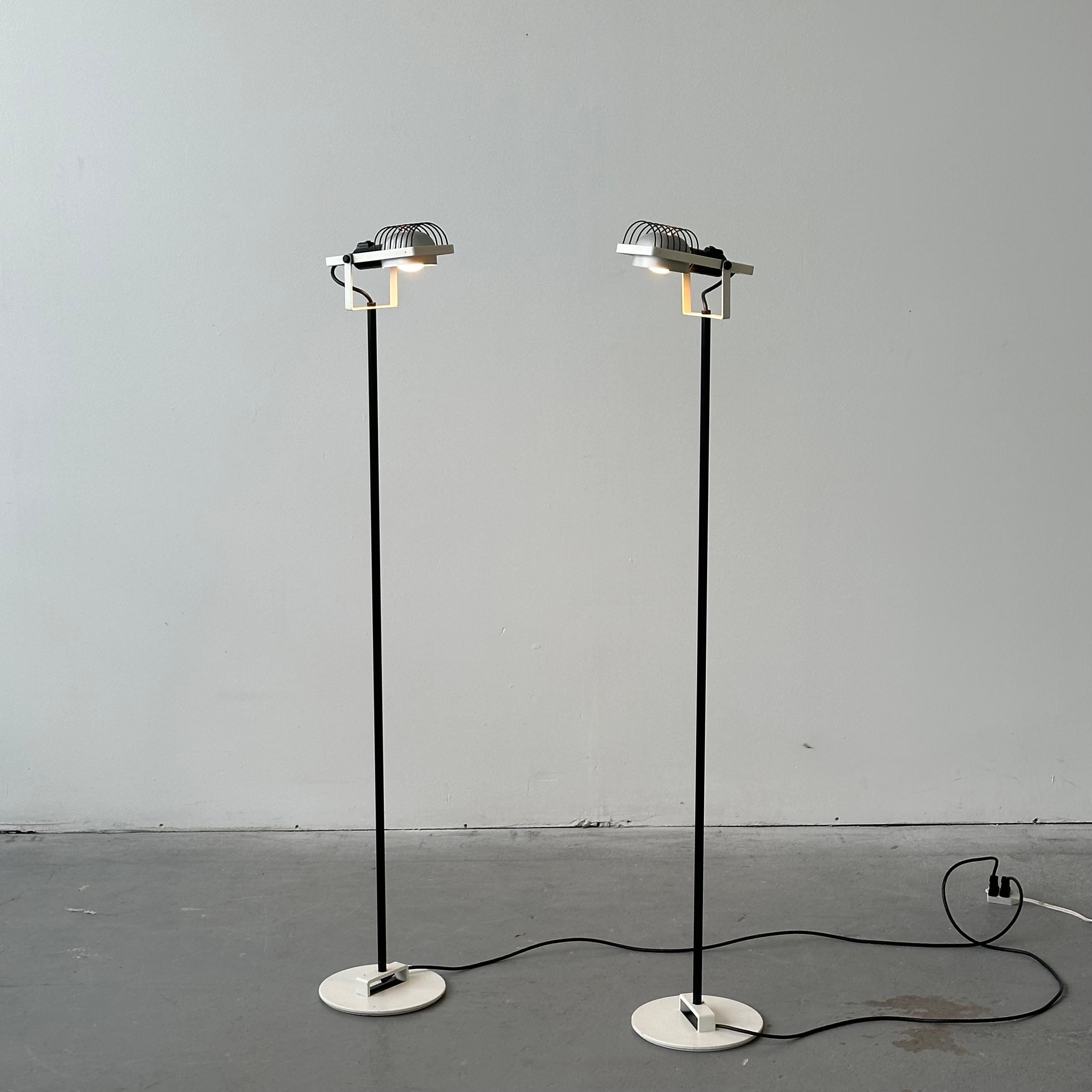 Late 20th Century Ernesto Gismondi Floor Lamps for Artemide, a pair For Sale