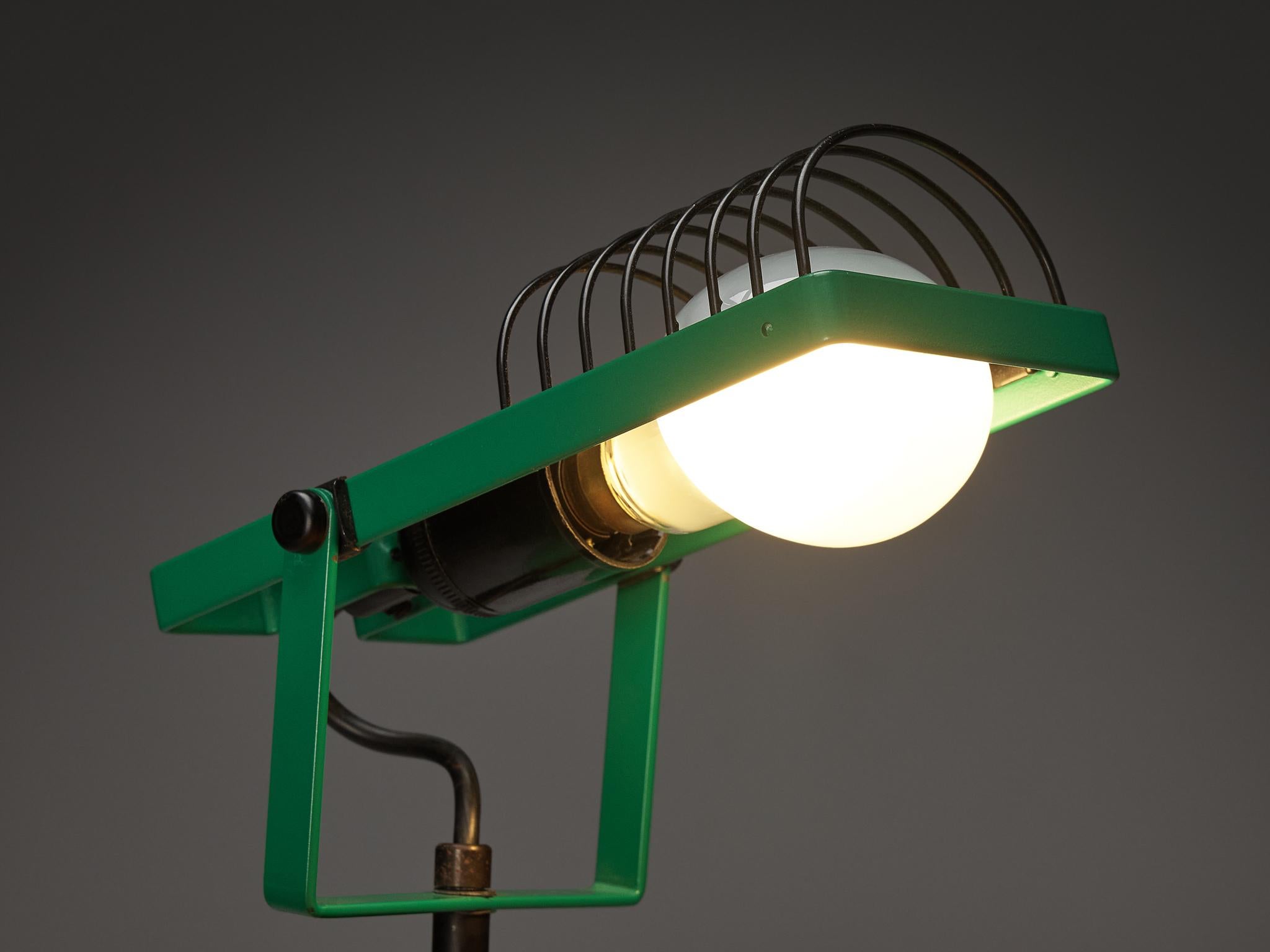 Italian Ernesto Gismondi for Artemide First Edition 'Sintesi' Green Clamp Light  For Sale