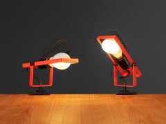 Ernesto Gismondi for Artemide First Edition 'Sintesi' Red Clamp Light