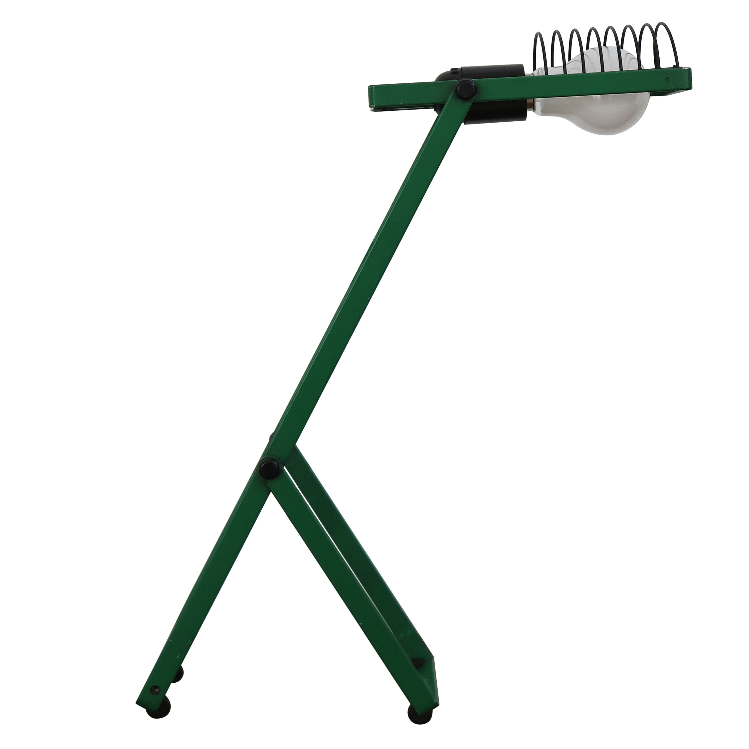 Ernesto Gismondi for Artemide Italian Green "Sintesi" Model Table Lamp 1970s