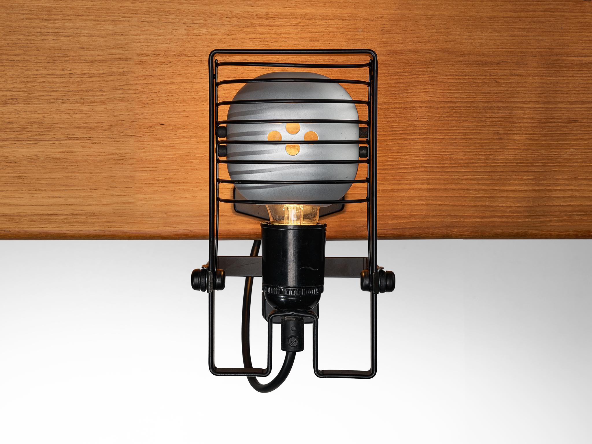 Fine XX secolo Ernesto Gismondi per Artemide 'Sintesi Faretto Morsetto' Lampada a morsetto nera in vendita