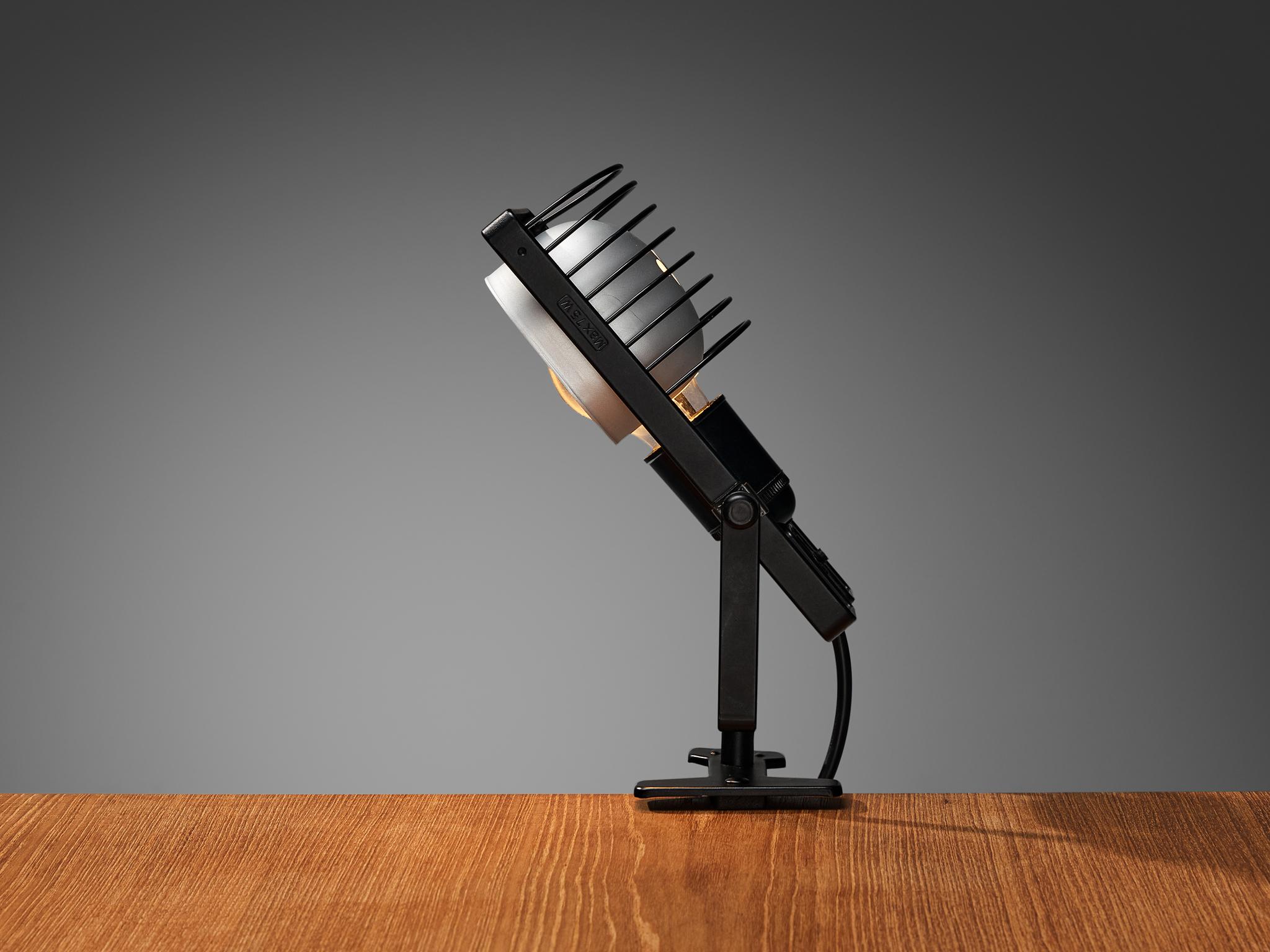 Ernesto Gismondi per Artemide 'Sintesi Faretto Morsetto' Lampada a morsetto nera in vendita 1