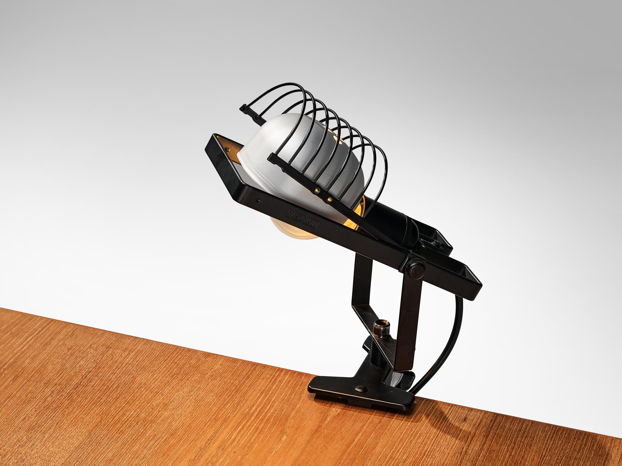 Ernesto Gismondi per Artemide 'Sintesi Faretto Morsetto' Lampada a morsetto nera in vendita 2