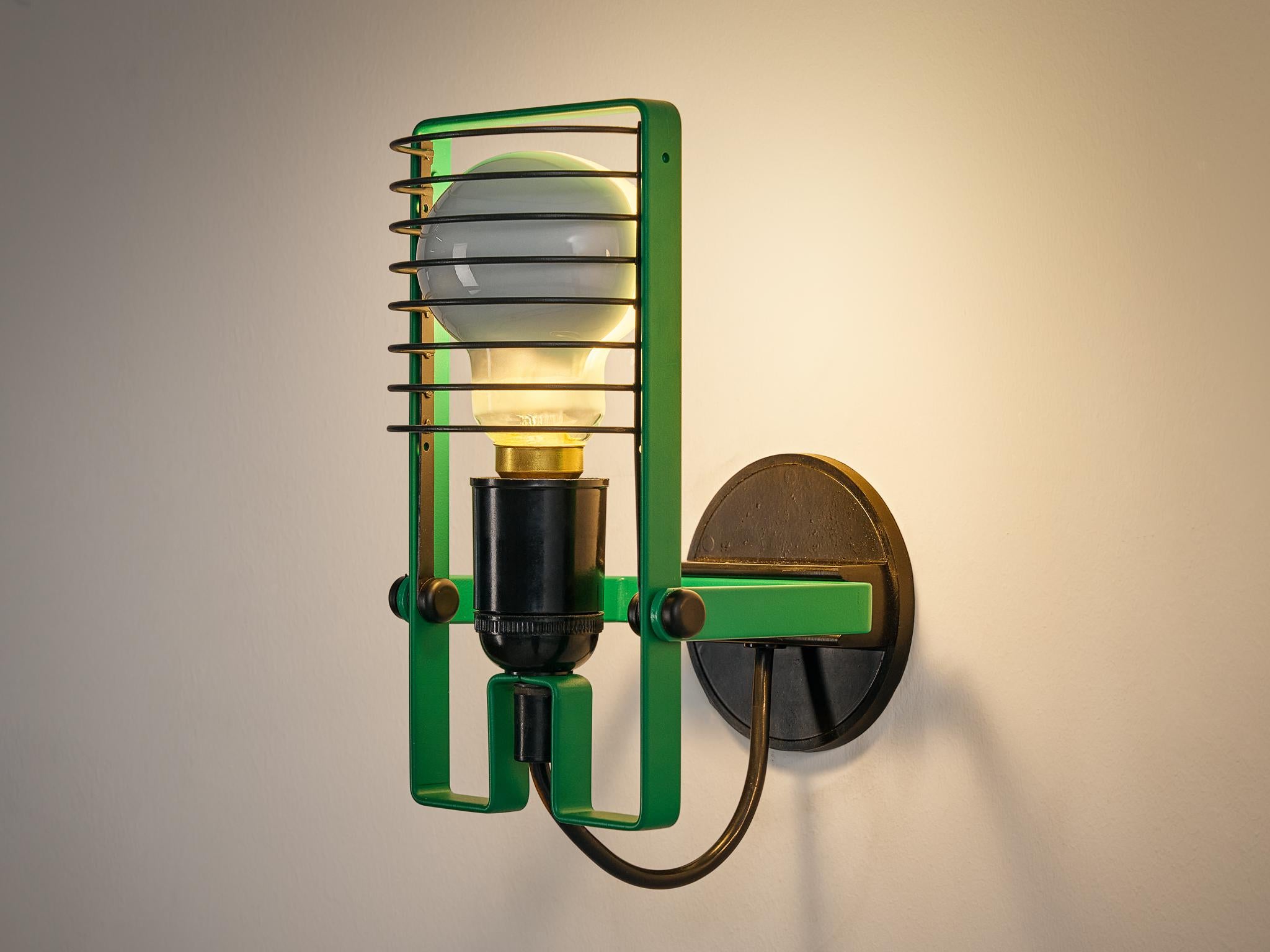 Ernesto Gismondi for Artemide 'Sintesi Faretto' Wall Lights in Green 3