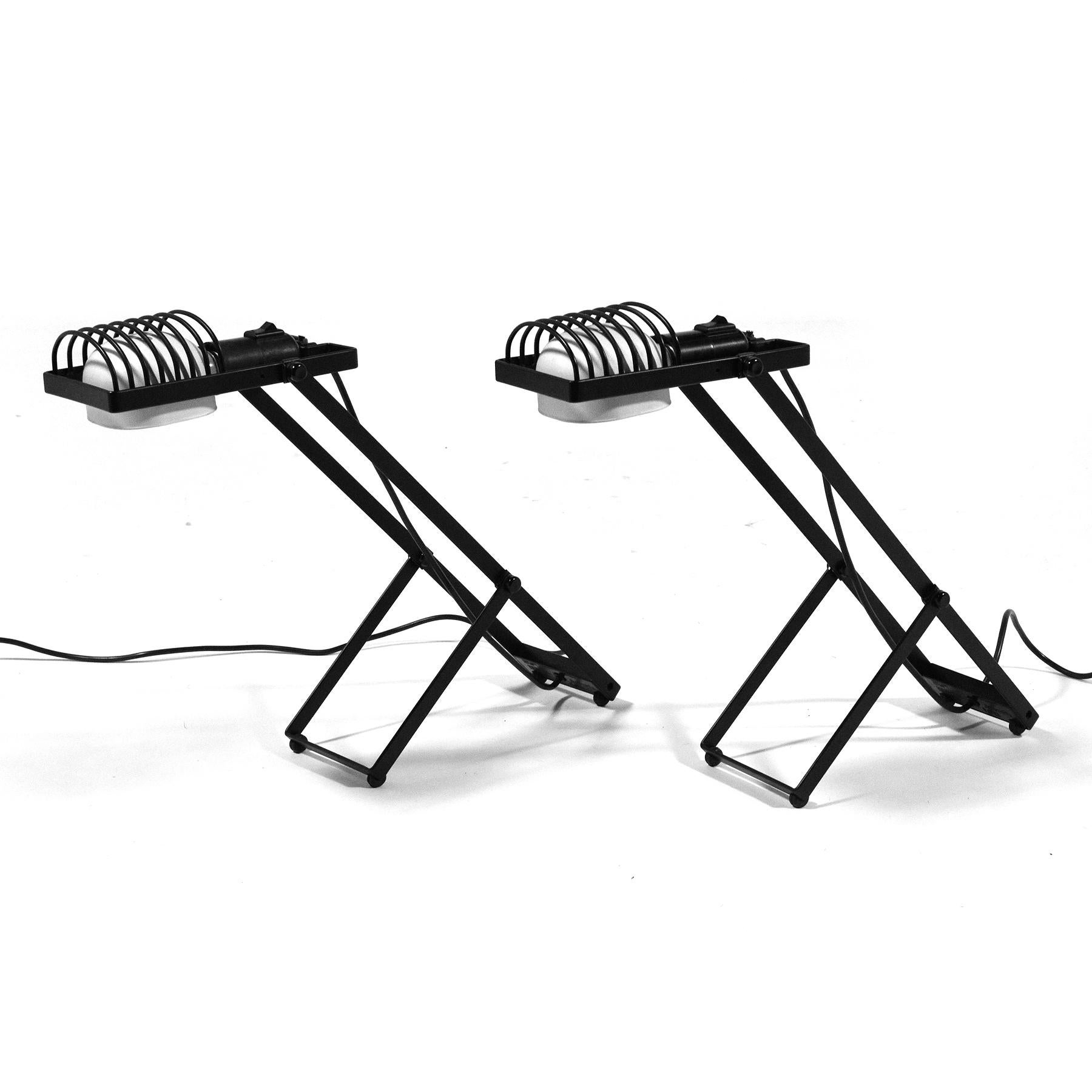 Ernesto Gismondi Pair of Sintesi Table Lamps by Artemide 3