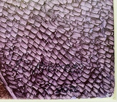 Contemporary figurative textured oil painting musical instrument colorful signed