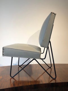 Ernesto Hauner, Pair of Brazilian Modern Iron Armchairs