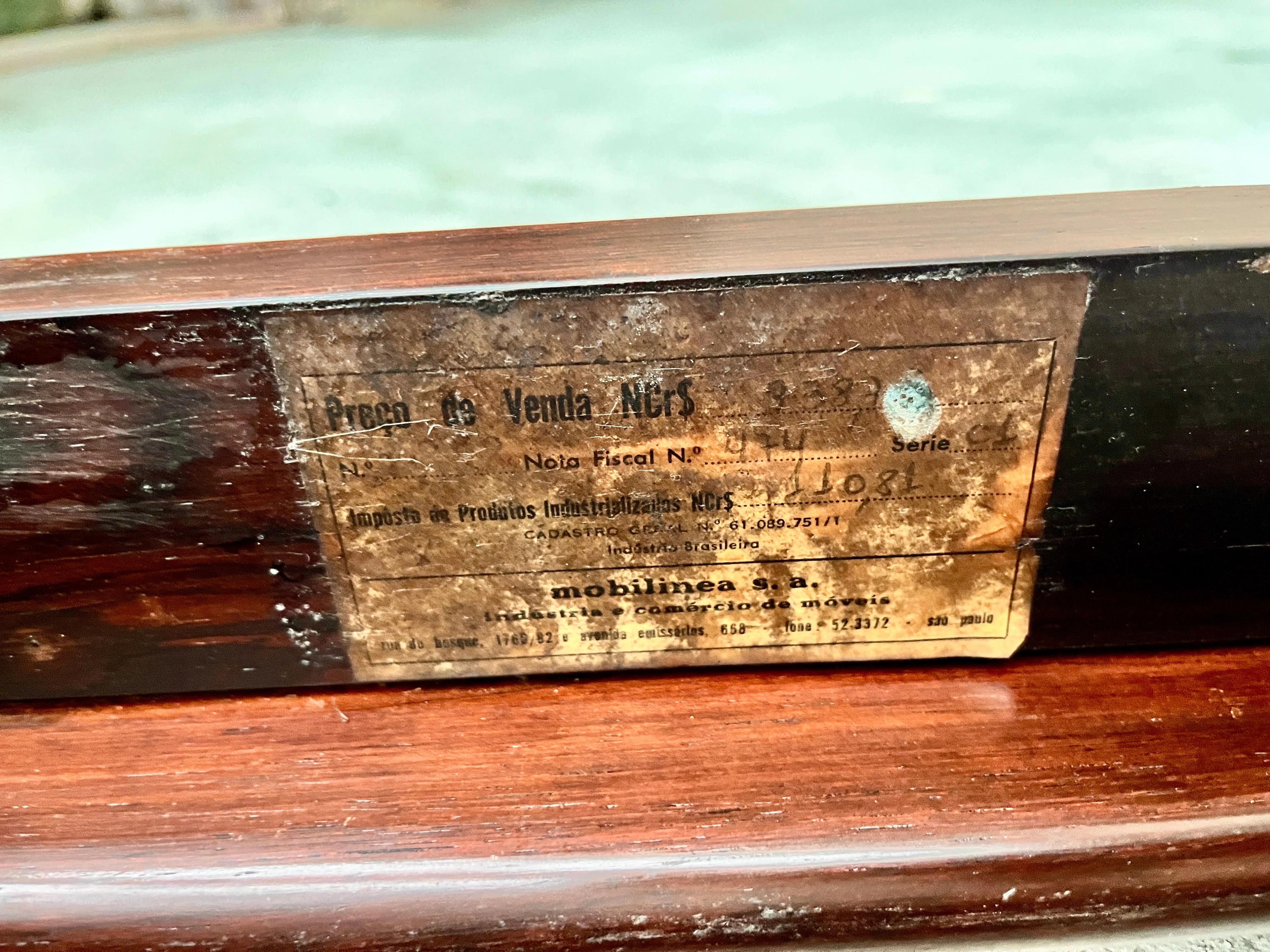 20ième siècle Ernesto Hauner. Banc en bois massif, années 1950 en vente