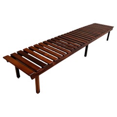 Ernesto Hauner. Solid Hardwood Bench, 1950's