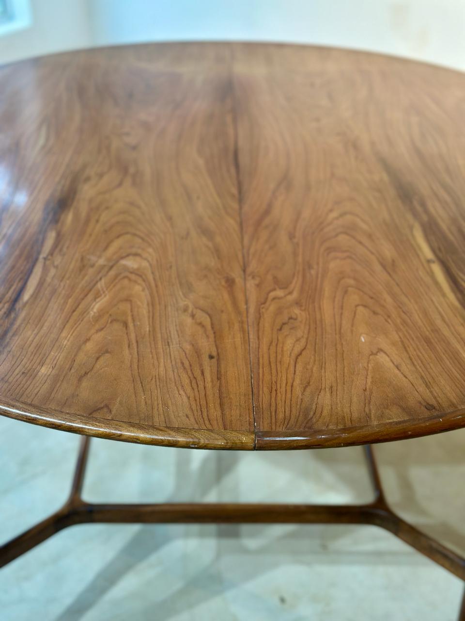 Table de salle à manger extensible en bois d'Ernesto Hauner, de style Modernity du milieu du siècle dernier en vente 4