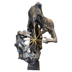 Ernesto Morenon Abstrakte geschweißte Stahlskulptur "Eterno Conflictto"
