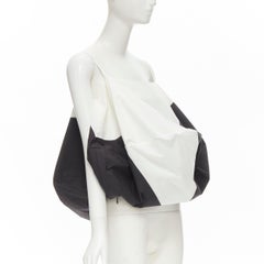 ERNESTO NARANJO white black graphic cotton 3D cut bubble tank top IT40 S