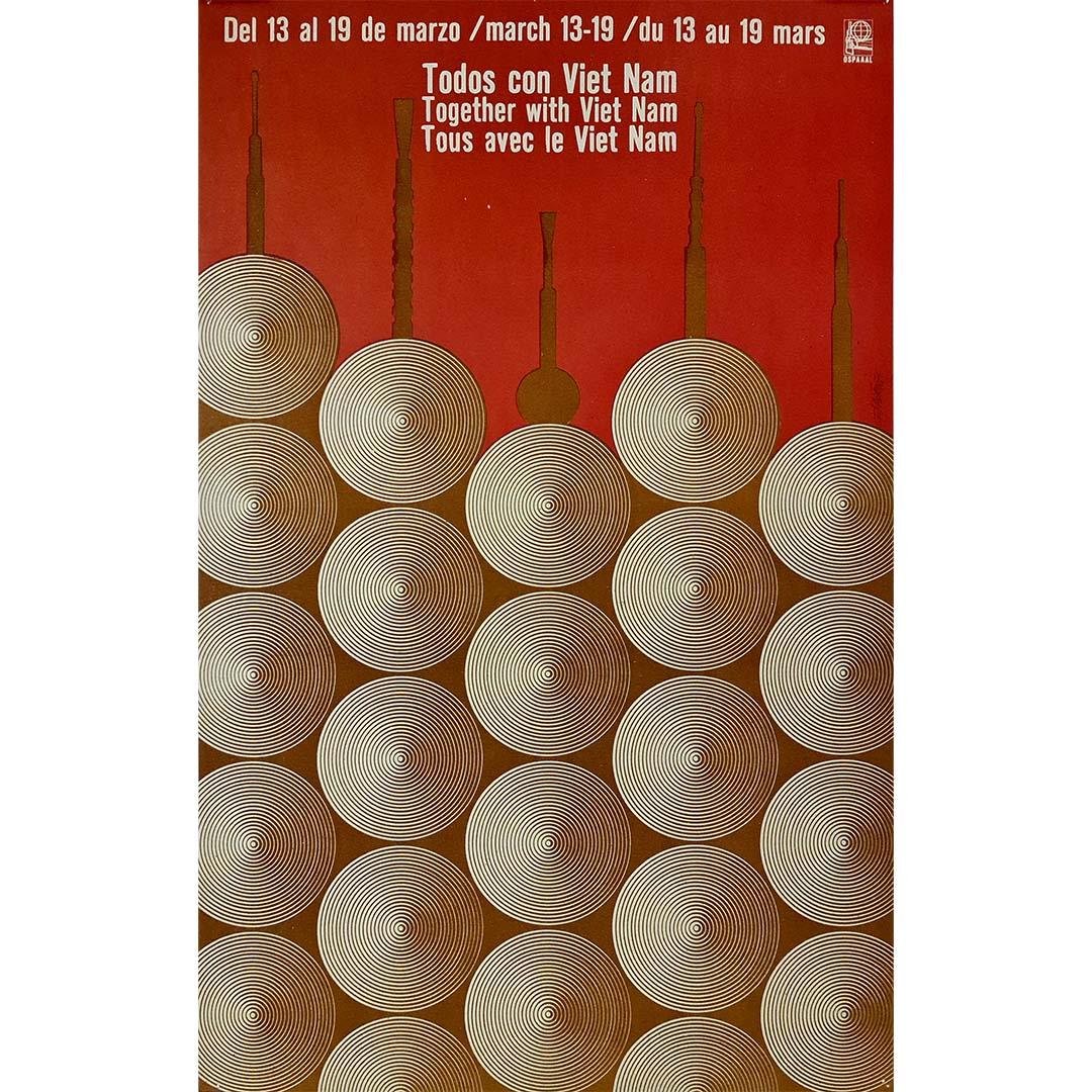 1971 original OSPAAAL poster for the global Week of Solidarity with Vietnam