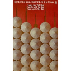 1971 original OSPAAAL poster for the global Week of Solidarity with Vietnam