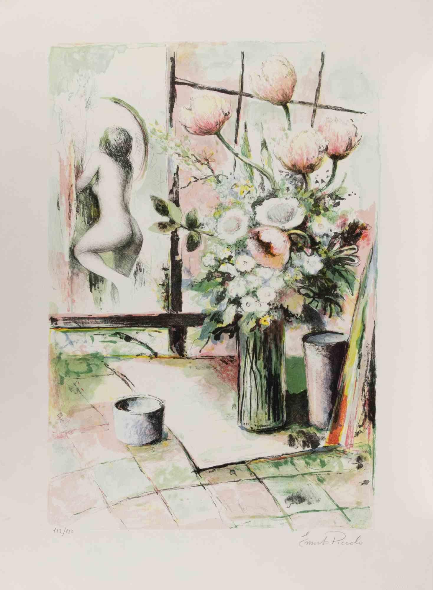 Lithograph on paper.

Hand signed and numbered in pencil.

Edition of 120.

Very good condition.