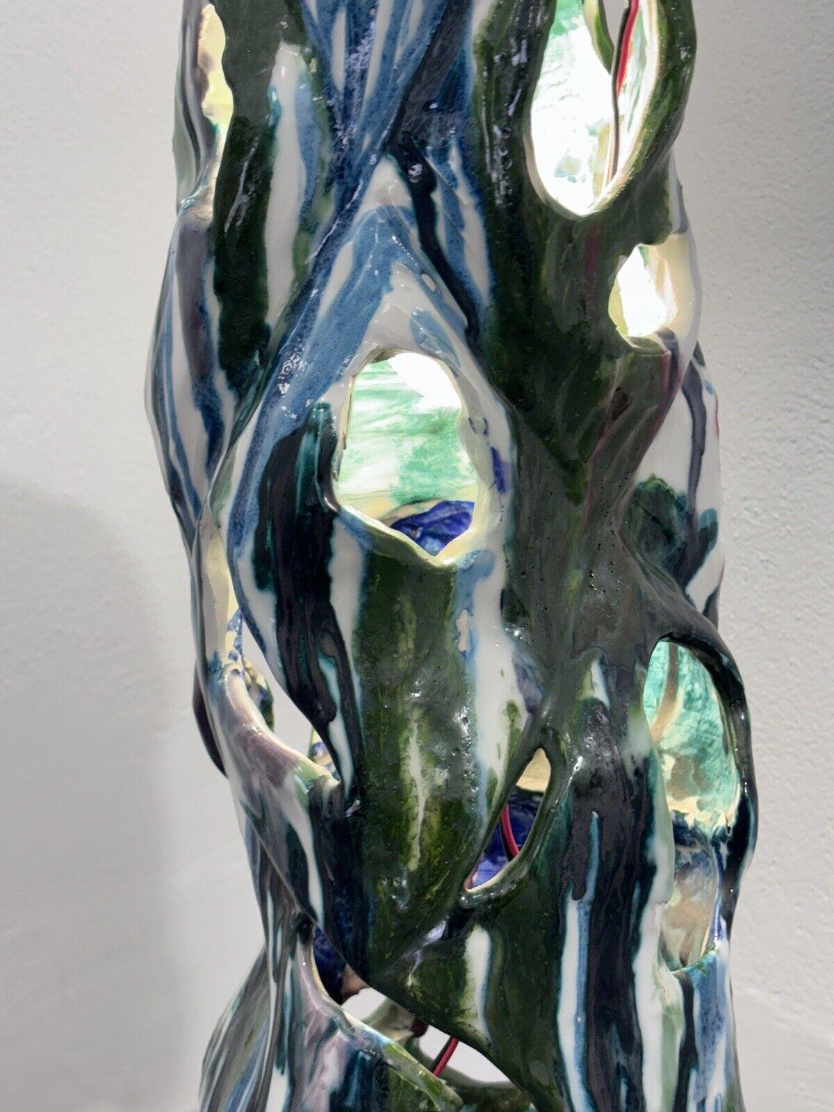 Ernesto Treccani Tischlampe aus Keramik, 1960er Jahre Modernes Design im Angebot 4