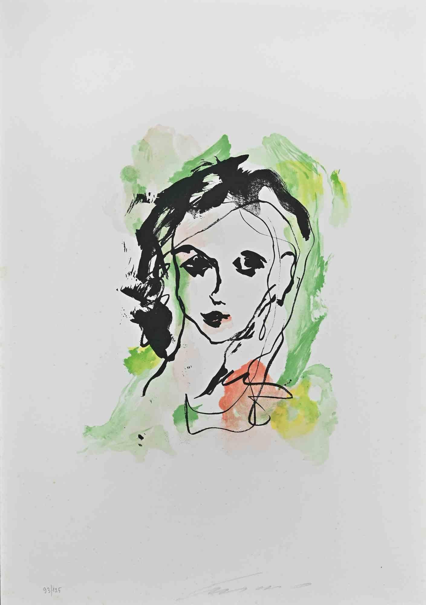 Portrait ist eine Lithographie von Ernesto Treccani aus dem Jahr 1973.

Limitierte Auflage von 125 Stück, Herausgeber "La Nuova Foglio SPA".

Sehr guter Zustand auf einem weißen Karton.

Handsigniert und nummeriert vom Künstler mit Bleistift am