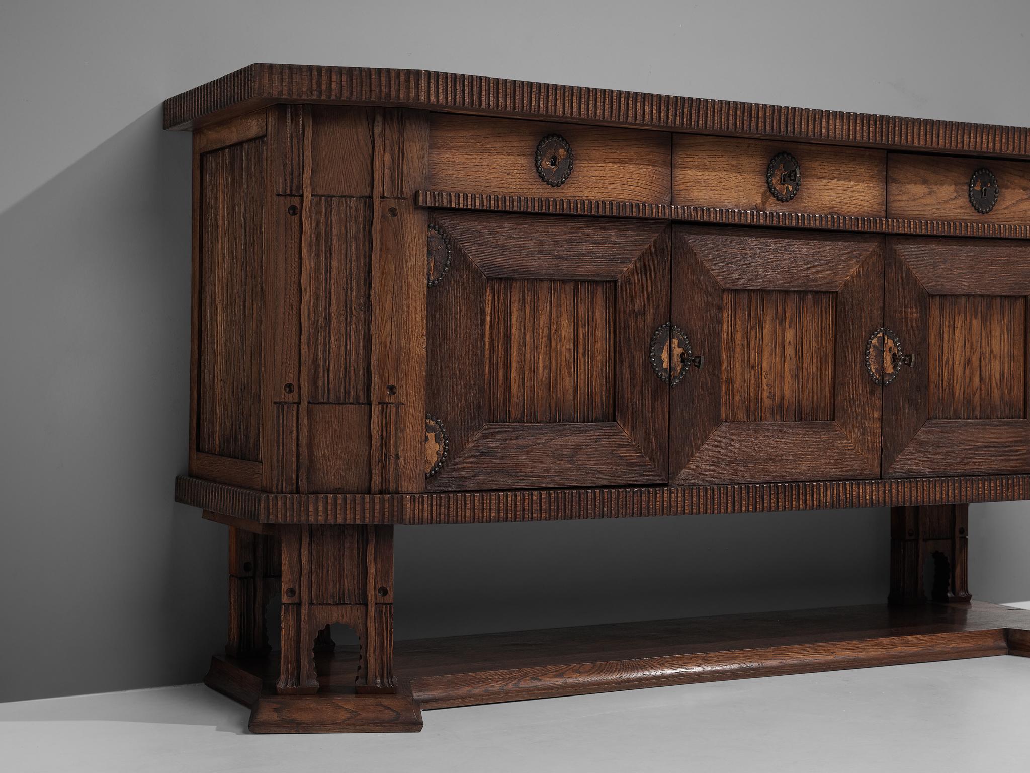 Ernesto Valabrega Art Deco Sideboard in Oak 6