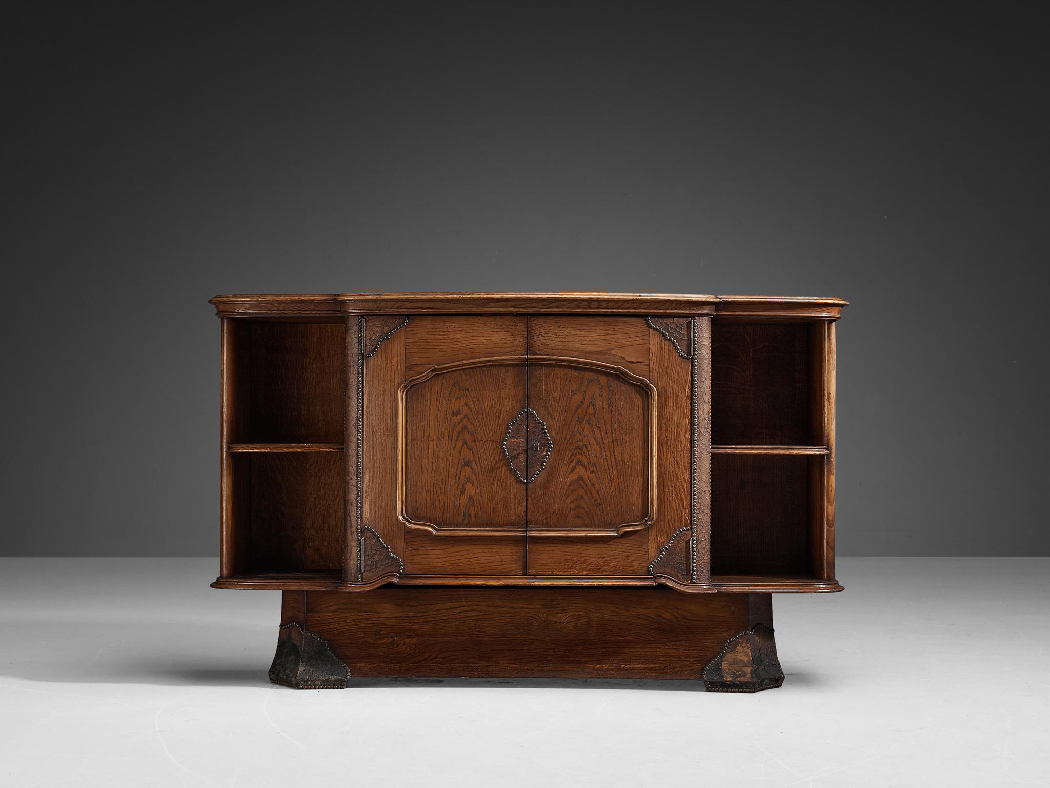 Art Deco Ernesto Valabrega Cabinet in Oak For Sale