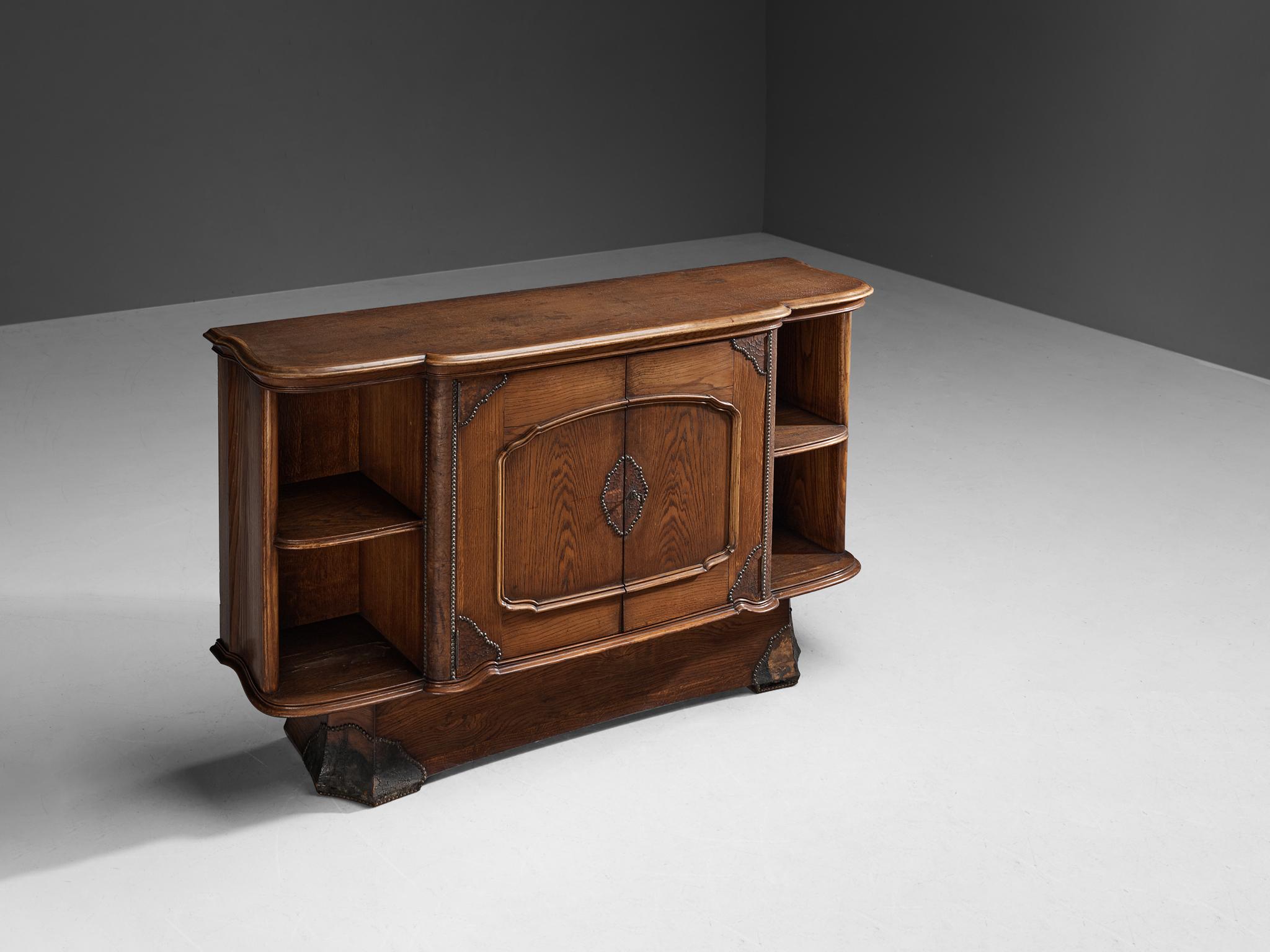 Mid-20th Century Ernesto Valabrega Cabinet in Oak For Sale