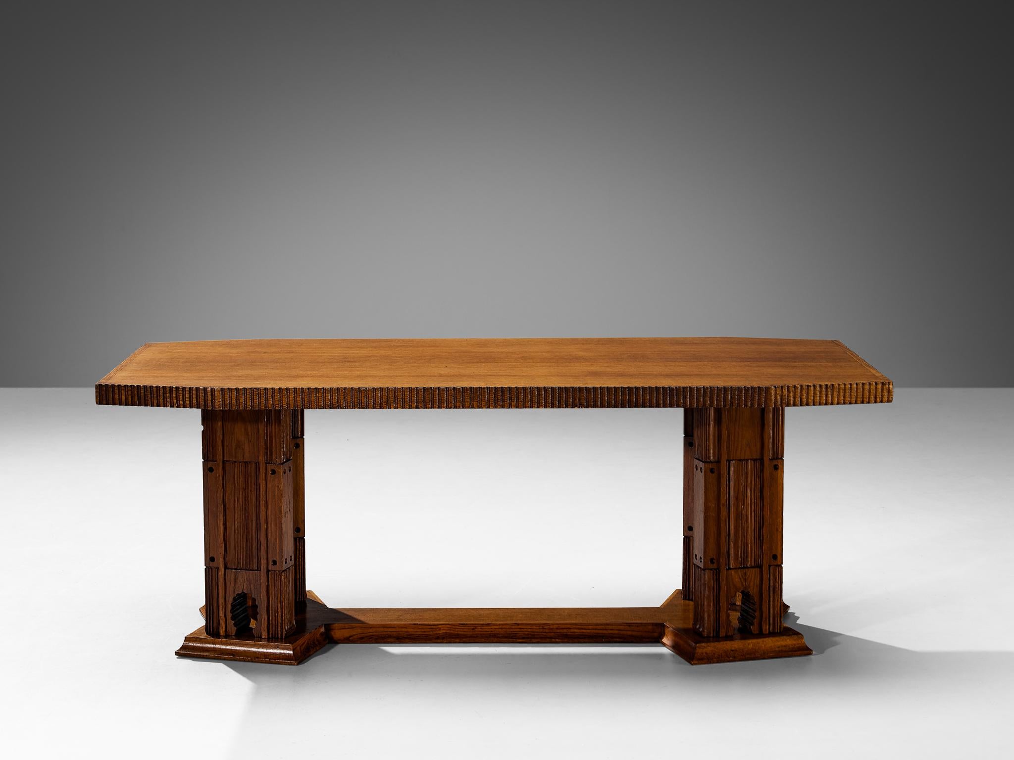 Ernesto Valabrega Extendable Dining Table in Oak  For Sale 4