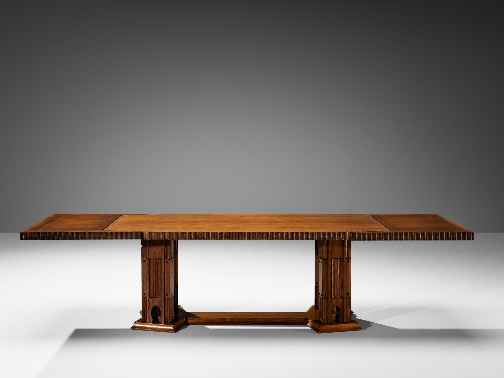 Ernesto Valabrega Extendable Dining Table in Oak  For Sale 3